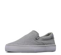 Lugz Clipper Classic Slip-on Canvas Sneaker, Zapatillas Hombre, Gris Medio Blanco Goma, 44.5 EU