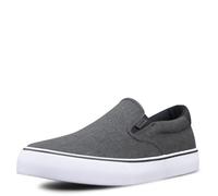 Lugz Clipper Classic Slip-on Canvas Sneaker, Zapatillas Hombre, Negro Blanco Black White Gum, 39 EU