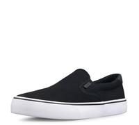 Lugz Clipper Classic Slip-on Canvas Sneaker, Zapatillas Hombre, Negro, Blanco y Negro, 41 EU