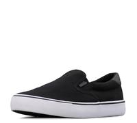 Lugz Clipper Classic Slip-on Canvas Sneaker, Zapatillas Hombre, Negro, Blanco y Negro, 42.5 EU Ancho