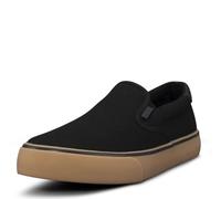 Lugz Clipper Classic Slip-on Canvas Sneaker, Zapatillas Hombre, Negro Gum Negro, 42.5 EU Ancho