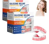 Luhaka Silicone Reline Denture Set, Silicone Reline Denture Set, Silicone Dentures, Denture Set, Denture Silicone Reline Kit para hombres y mujeres. (2pcs)