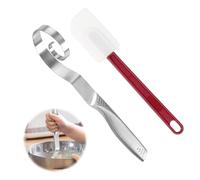 LUHOCIY 2 Piezas Batidora para Batir la Masa, Batidor de Masa Manual, Batidor danés de masa de acero inoxidable Adecuado para la combinación de juegos de repostería de cocina, seguro y no tóxico