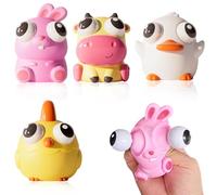 LUHOCIY 4 Piezas Novedoso e Interesante Squeeze Juguetes Antiestres Niños,Relajación Diaria Squeeze Pop Eyes Squishy Muñeco Antiestres,El Que Hace Desaparecer La Ansiedad Anti Stress Kinder Toys