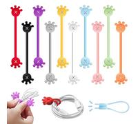 LUHOCIY Sujeta Cables, Bridas Reutilizables, Sujetacables, Adecuado para el Hogar, la Oficina y el Coche, Últimos Modelos en una Variedad de Colores Pueden Ser Reutilizados