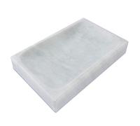 LUHOM LUJOSO HOGAR MEXICO Jabonera de Mármol | Caja De Jabón | Bandeja de jabón para Ducha | Jabonera Rectangular | Soporte de Jabón en Blanco Bego