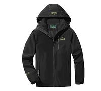 LUI SUI Chaqueta de lluvia impermeable para hombre ropa de abrigo ligera a prueba de viento para exteriores abrigo de lluvia para acampar y senderismo
