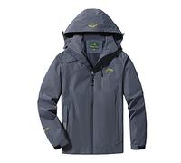 LUI SUI Chaqueta de lluvia impermeable para hombre ropa de abrigo ligera a prueba de viento para exteriores abrigo de lluvia para acampar y senderismo