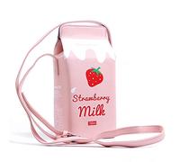 LUI SUI Monedero para niñas Cupcake Helado Palomitas de maíz Fruta Leche Caja Cartera Bolsa Bolsa pequeña para teléfono Bolso Bandolera