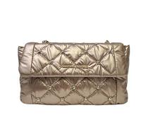 LUIGI BENETTON Bolso de mujer de nailon impermeable multibolsillos Riporti in vernice Dimensiones: 29 x 18 x 10 cm. Línea Cassis ART.002 Marca NAZARENO GABRIELLI, Rose Gold, 29 X 18 X 10 cm