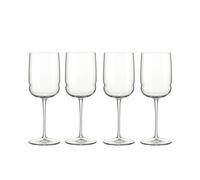 Luigi Bormioli Grandioso | Juego de 4 copas de vino Sauvignon/Riesling de 12.5 onzas | tallo reforzado de titanio | Hecho de cristal SON-hyx | Copa de vino blanco de diseño sinuoso | Apto para