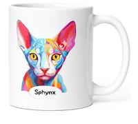 Luigi Collection Taza Gato Sphynx Taza Mensaje Humor Divertido Raza Animales. Idea de regalo original y guapo amigo para hombre y mujer o para cumpleaños o Navidad. Cerámica 325 ml, MUG 838