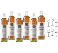 LUIGI FRANCOLI GRAPPA BARRICATA LA VISIONE DI LUIGI RISERVA DESTILACION ECO-SOSTENIBLE 70 CL 6 BOTELLAS Y 6 VASOS