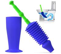 Luigi's Desatascador de Tuberias Manual para WC - Grande Resistente y Potente - Elimina Todas las Obstrucciones con su Poderoso Orificio de Ventosa