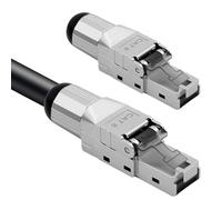 LUIRSAY 2 piezas RJ45 macho CAT 8 sin herramientas para tendido de cables RJ45 macho de red, totalmente apantallado STP, 40 Gbps 2000 MHz, conector LAN para cable LAN CAT 7/7a/8 AWG 22 - 26