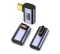 LUIRSAY 3PCS USB C 90 Grados Adaptador, 40Gbps, PD100W y 8K@60Hz, para iPhone16/15, MacBook Pro, Tablet y Otros Dispositivos Tipo C