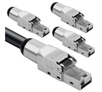 LUIRSAY 4 conectores RJ45 CAT 8 sin herramientas para cables de instalación, RJ45 macho de red, totalmente apantallado STP, 40 Gbps 2000 MHz, conector LAN para cable LAN CAT 7/7a/8 AWG 22 - 26