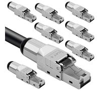 LUIRSAY 8 piezas RJ45 macho CAT 8 sin herramientas para cables de tendido, RJ45 macho de red, totalmente apantallado STP, 40 Gbps 2000 MHz, conector LAN para cable LAN CAT 7/7a/8 AWG 22 - 26