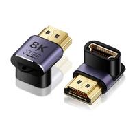 LUIRSAY Fiche coudée HDMI, 2PCS fiches coudées HDMI 90 degrés et 270 degrés Avec 8K@60Hz / 4K@120Hz UHD2.1 ARC HDR10 et Dolby Vision pour PS5, TV Stick
