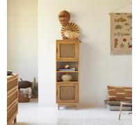 Luis - Biblioteca alta infantil de olmo y rejilla H 135 x B 45 x T 35 cm