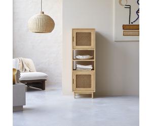 Luis - Columna alta de olmo macizo y caña H 135 x B 45 x T 35 cm