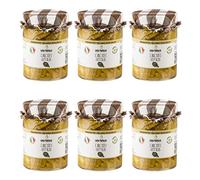 Luisa Pantaleo Alcachofas Ecológicas en Aceite, 6 tarros de 270 g, 100% Made in Italy, Sin Conservantes, Bajo Contenido Graso, excelente como aperitivo