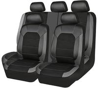 LUISAS 9 Piezas Fundas Asientos Coche para Fiat Punto (2006-2010), Juegos de Cubreasientos Delanteros y Traseros Funda de Asiento Protector,B-Grey