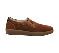 Luisetti Mocasín Brandy perforado de nobuck para hombre, marrón, 45 EU