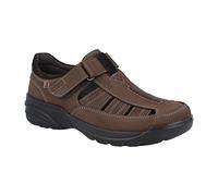 Luisetti Sandalia Estilo trekinng para Hombre en Piel Natural 100% Sandalia Bronx 16260GS Talla 42 Color Cafe