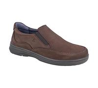Luisetti Zapato de Estilo mocasín para Hombre, confeccionado en Nobuck Zapato TARY 32400NO Talla 43 Color Cafe