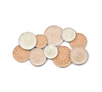 LUIVZD Light Luxury Metal Wall Decoration, Round Puzzle Wall Art, Bohemian Wall Sculpture, Easy to Hang, Metal Hollow Wall Art is Suitable for Living Room, Hotel(B)