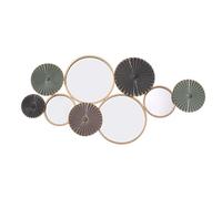 LUIVZD Light Luxury Metal Wall Decoration, Round Puzzle Wall Art, Bohemian Wall Sculpture, Easy to Hang, Metal Hollow Wall Art is Suitable for Living Room, Hotel(K)