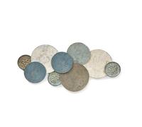 LUIVZD Light Luxury Metal Wall Decoration, Round Puzzle Wall Art, Bohemian Wall Sculpture, Easy to Hang, Metal Hollow Wall Art is Suitable for Living Room, Hotel(D)