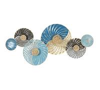 LUIVZD Metal Wall Art Decor, Handmade Rounds Metal Wall Sculpture Decorative Nature Home Art Decoration & Modern Light Luxury Kitchen Gifts