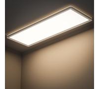 LuJasi Plafon Led Techo, 24W 2400LM Panel LED, 4000K Luz Blanca Neutra, Ultra Plano 58x20x2.47cm Efecto Retroiluminación Lampara Cocina Techo Blanco