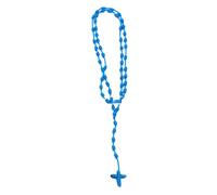 LUJIAXI Cadena de rosario de nudo cruzado tejida a mano, elegante collar de algodón, accesorio de joyería para paz espiritual, uso diario, resistente cruz anudada