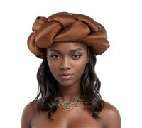 LUJIAXI Elegante diadema trenzada de gran tamaño, turbante africano, para uso diario y ocasiones formales, suministros de fiesta, tocado étnico