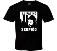 LUJIEBAO Serpico Al Pacino 70S - Camiseta unisex de manga corta con cuello redondo, color negro, Negro, XL