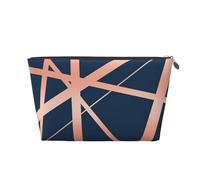 Lujo Azul Marino y Cobre, Bolsa de artículos de tocador Bolsa de Maquillaje Bolsa de cosméticos Bolsa de artículos de tocador de Viaje portátil