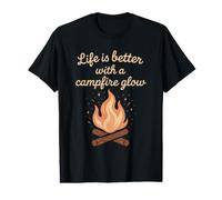 Lujo Camping Glam Vida Naturaleza Retiro Aventura Regalo Camiseta gráfica económica