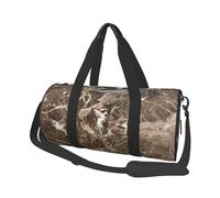 Lujo De Textura De Mármol Marrón Oscuro, Bolsa de Viaje de Gran Capacidad, Bolso Redondo, Bolsa de Viaje Deportiva, Bolsa de Mano, Bolsa de Fitness