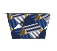 Lujo Dorado y Azul sin Costuras, Bolsa de artículos de tocador Bolsa de Maquillaje Bolsa de cosméticos Bolsa de artículos de tocador de Viaje portátil