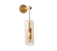 Lujo ligero postmoderno cobre simple modelo habitación hotel pasillo moda dormitorio pasillo diseño puro cobre LED Iluminación ahorro de energía ojo W