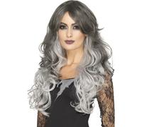 Lujo Novia Gótica Peluca Gris Tresillo Styleable Mujer Disfraz Ne