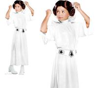 Lujo Princesa Leia Niña Star Wars Disfraz + Peluca Niño Niña