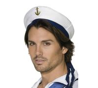 Lujo Sombrero Capitán Mar Marine Gorra con Visera Disfraz de Accesorio Nuevo