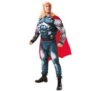 Lujo Thor Disfraz para Hombre + Peluca Marvel Vengadores Cómic Superhéroe Adulto