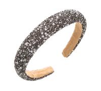 Lujosa banda de diamantes de imitación brillante aro para mujeres ropa flexible y segura para peinados formales elegantes