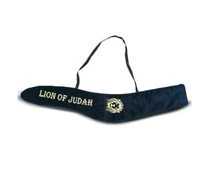 Lujosa bolsa shofar de terciopelo del León de Judá para cuernos largos de kudu yemenita, funda protectora de alta calidad para culto cristiano y judío, regalo auténtico de Israel