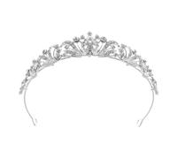 Lujosa corona de boda con diamantes de imitación brillantes, accesorio para el pelo de fiesta, cómodo de llevar para artistas y artistas, diadema de novia de aleación